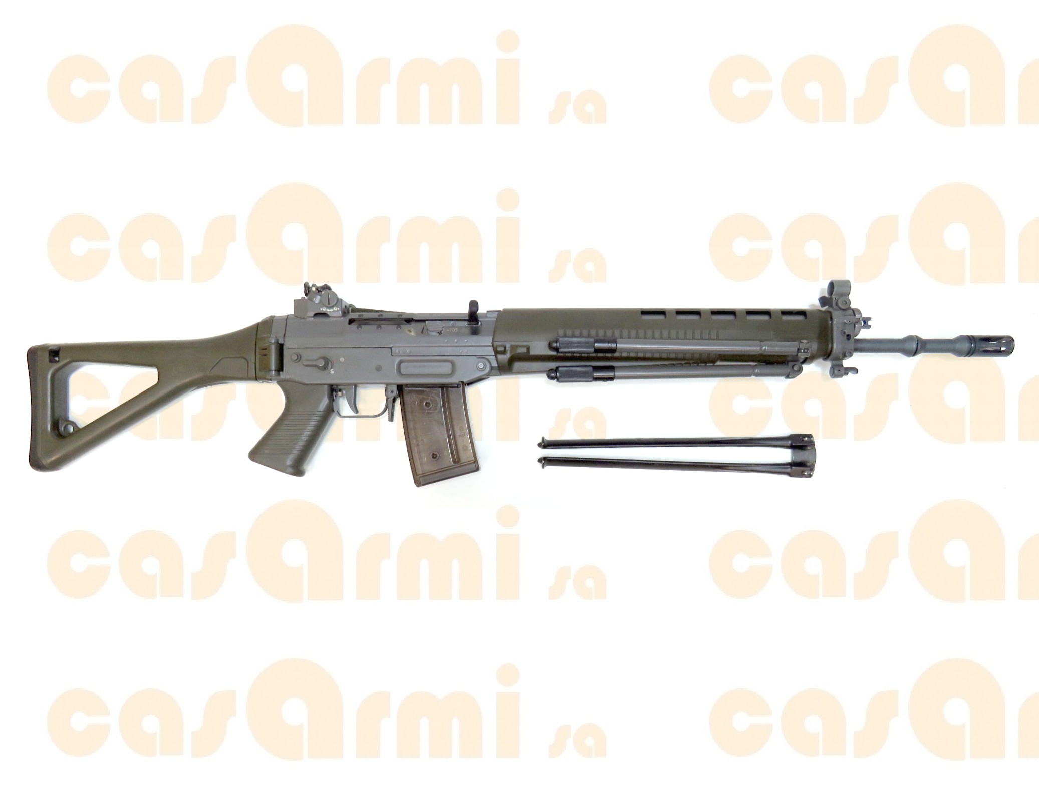 SIG mod. PE90, con iris regolabile, bipiede regolabile, bipiede originale .223 Remington